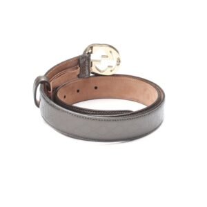 Guccissima Patent Leather Interlocking G Belt | AlmaBagz