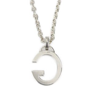 Gucci G Logo Pendant Necklace in Sterling Silver | AlmaBagz