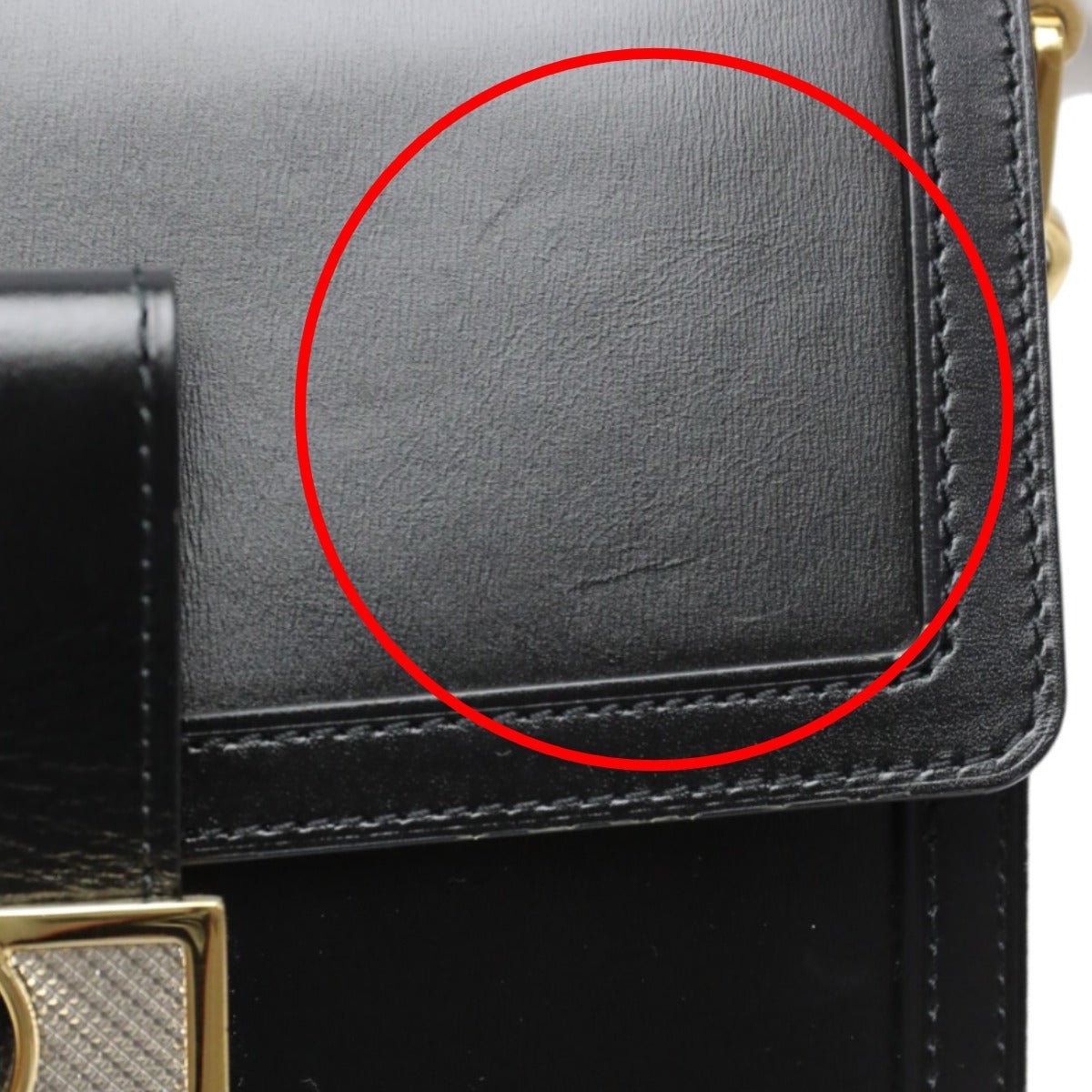 LOUIS VUITTON Shoulder Bag M55821 Calf leather Noir Chain LV Lock Dauphine MM Women Used | AlmaBagz - Image 14