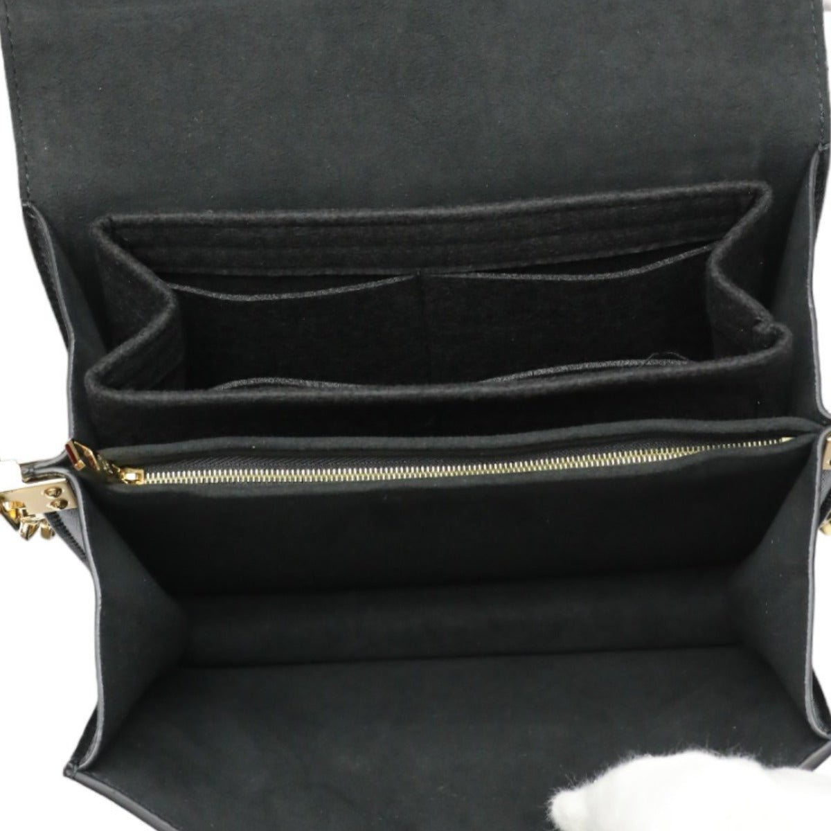 LOUIS VUITTON Shoulder Bag M55821 Calf leather Noir Chain LV Lock Dauphine MM Women Used | AlmaBagz - Image 16