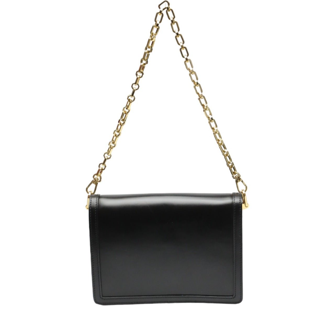 LOUIS VUITTON Shoulder Bag M55821 Calf leather Noir Chain LV Lock Dauphine MM Women Used | AlmaBagz