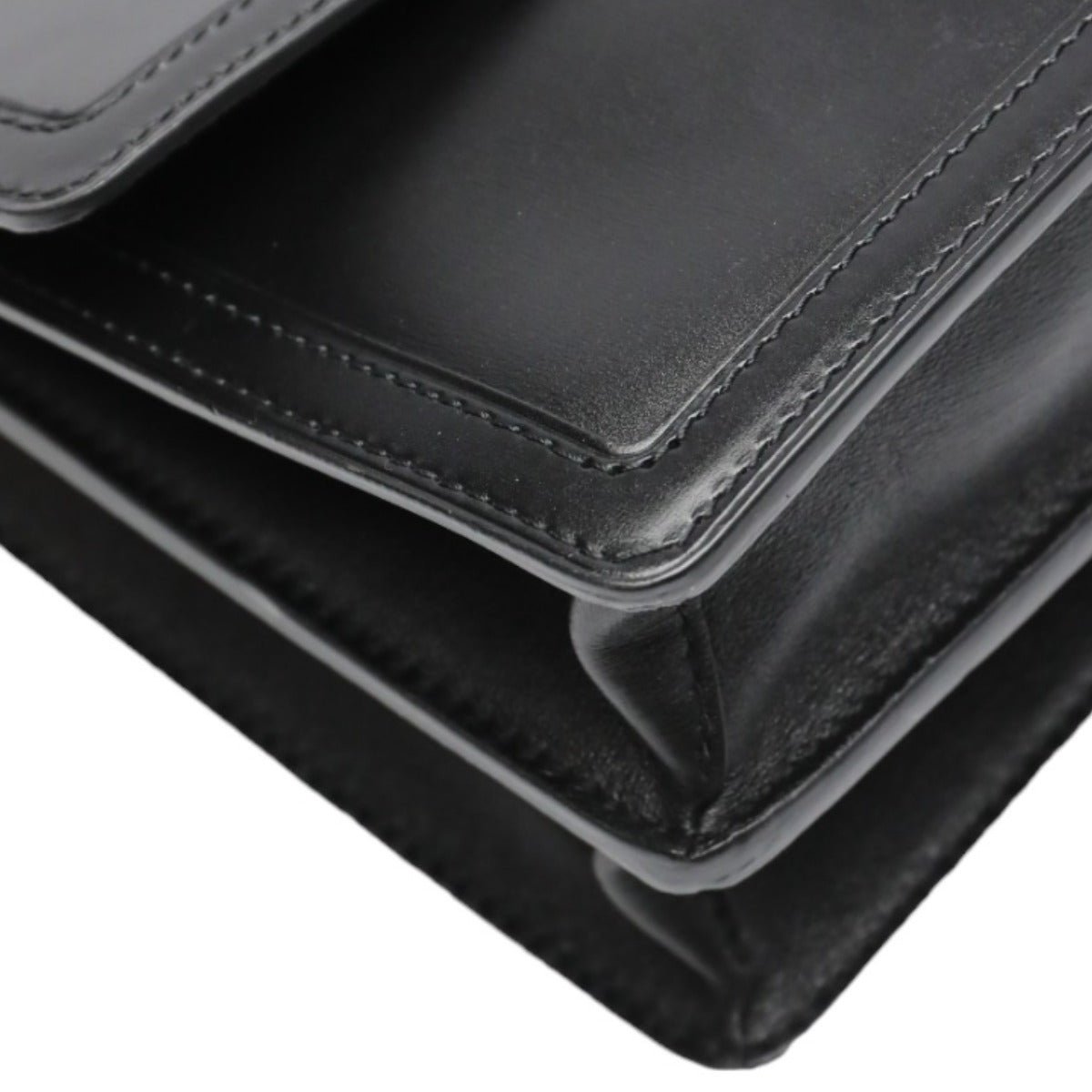 LOUIS VUITTON Shoulder Bag M55821 Calf leather Noir Chain LV Lock Dauphine MM Women Used | AlmaBagz - Image 6