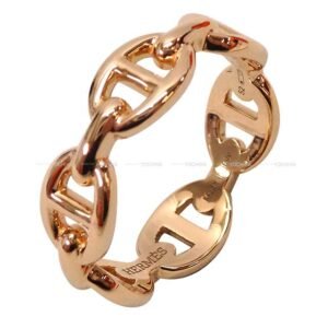 HERMES ring Chaine D'ancre Enchainee PM #52 Rose Gold AU750 52 Rose Gold | AlmaBagz
