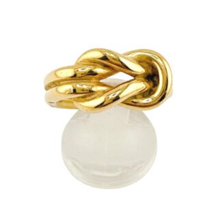 HERMES Scarf ring Gold Plated gold Scarf ring Head Women Used | AlmaBagz