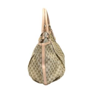 GUCCI Tote Bag 269951 GG canvas, leather beige Handbag GG pattern scarlet Women Used | AlmaBagz