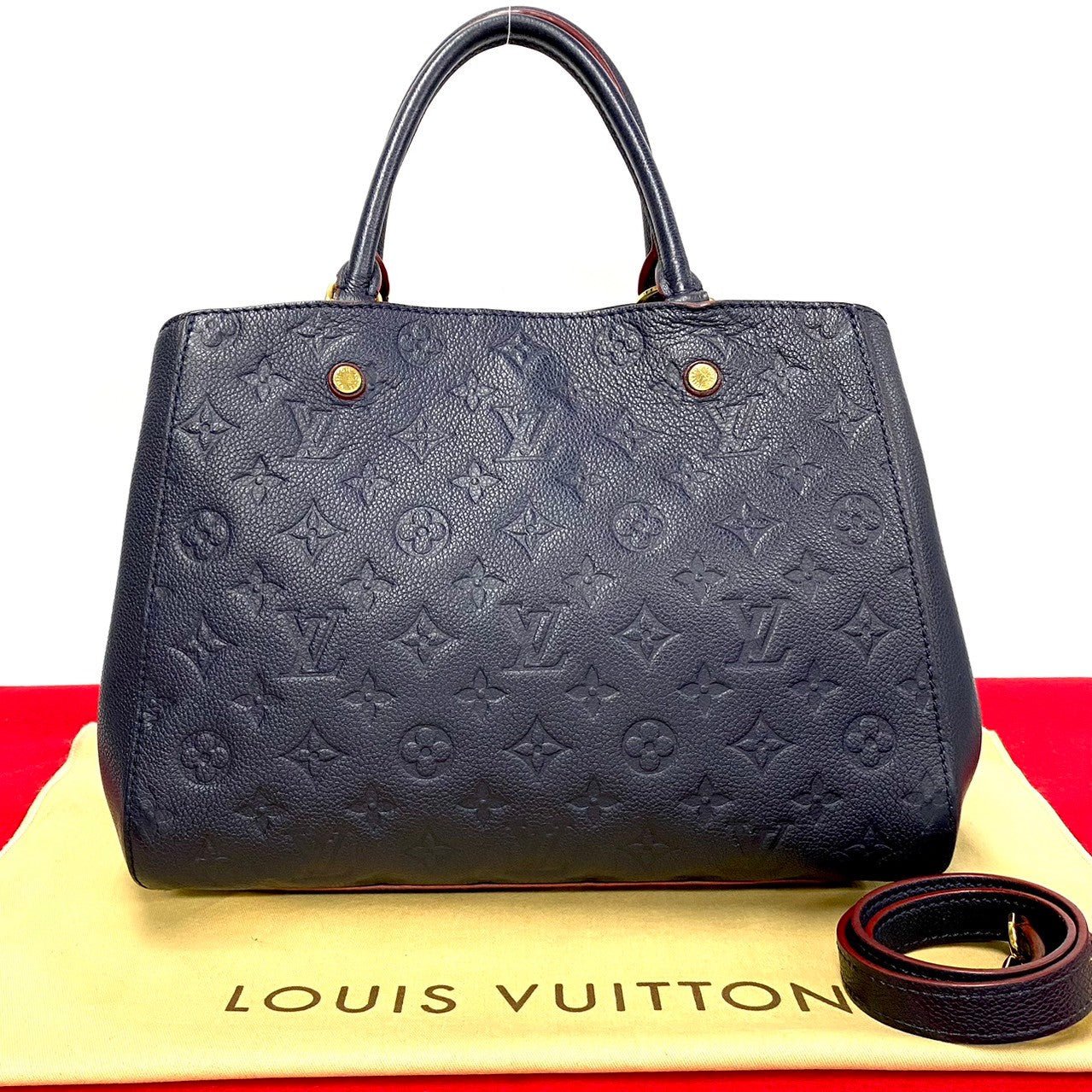 LOUIS VUITTON Shoulder Bag Monogram Ann Platt Navy Monogram Ann Platt Montaigne MM | AlmaBagz - Image 10