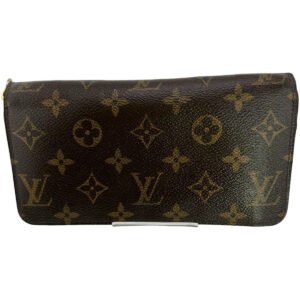 LOUIS VUITTON Long Wallet Purse M60017  Monogram canvas, leather Brown Monogram Zip Around | AlmaBagz