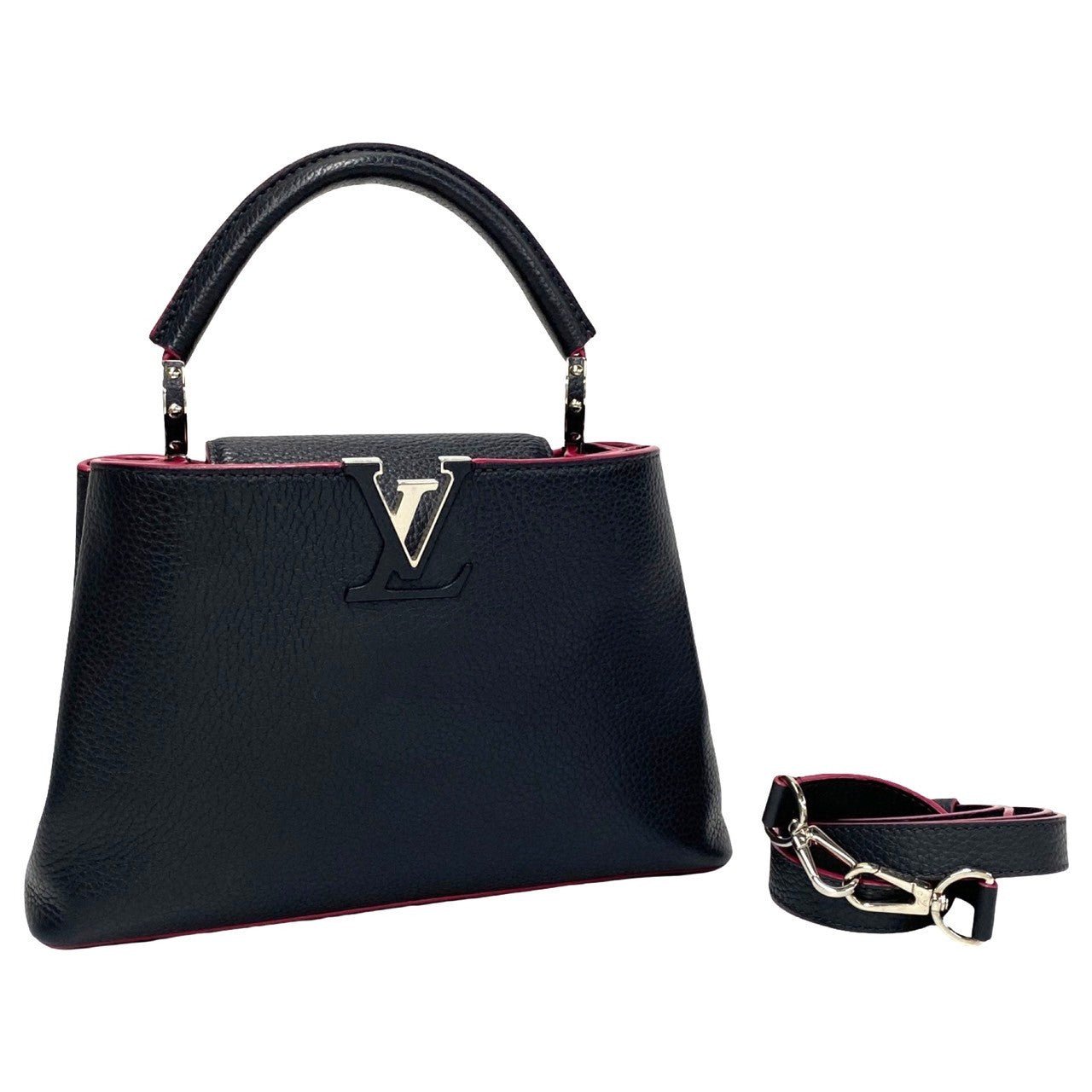 LOUIS VUITTON Shoulder Bag leather black Capusine BB | AlmaBagz