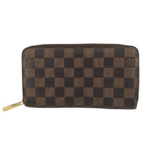 LOUIS VUITTON Long Wallet Purse N60015 Damier canvas Ebene Zippy wallet Damier Zip Around Women(Unisex) Used | AlmaBagz