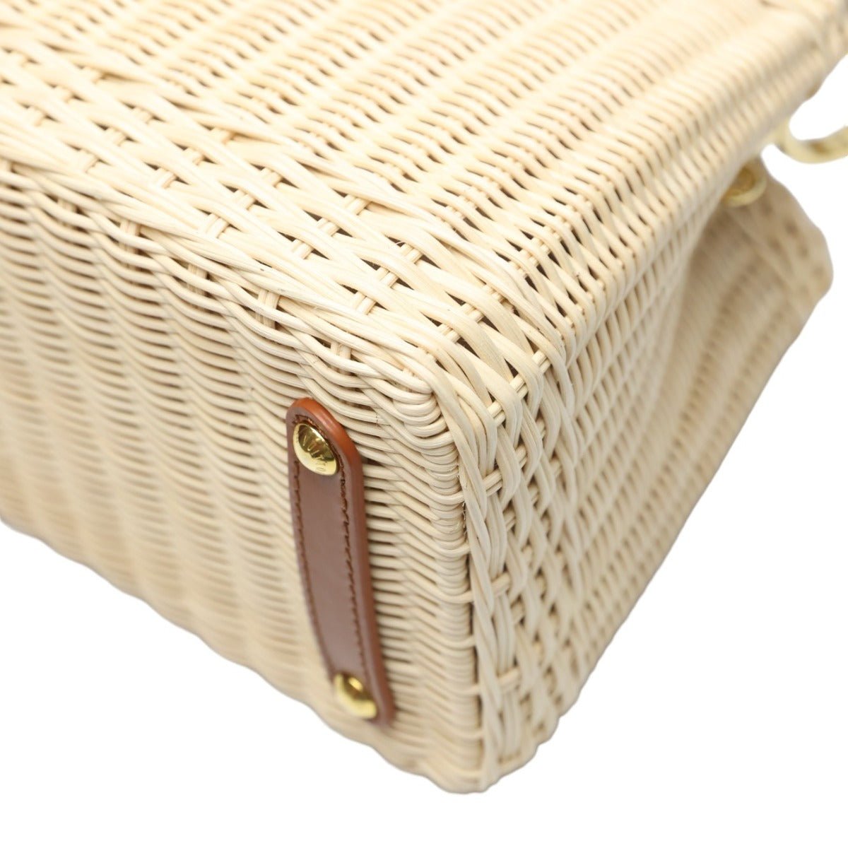 LOUIS VUITTON Shoulder Bag M22173 Brown x beige Capusine BB Leather x Rattan Women Used | AlmaBagz - Image 9