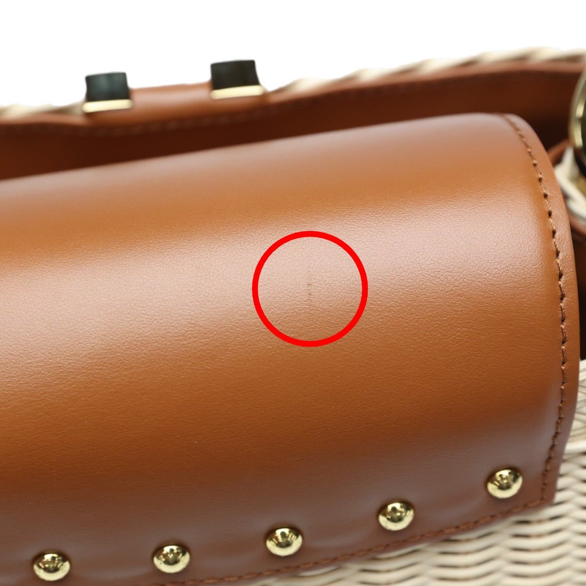 LOUIS VUITTON Shoulder Bag M22173 Brown x beige Capusine BB Leather x Rattan Women Used | AlmaBagz - Image 11