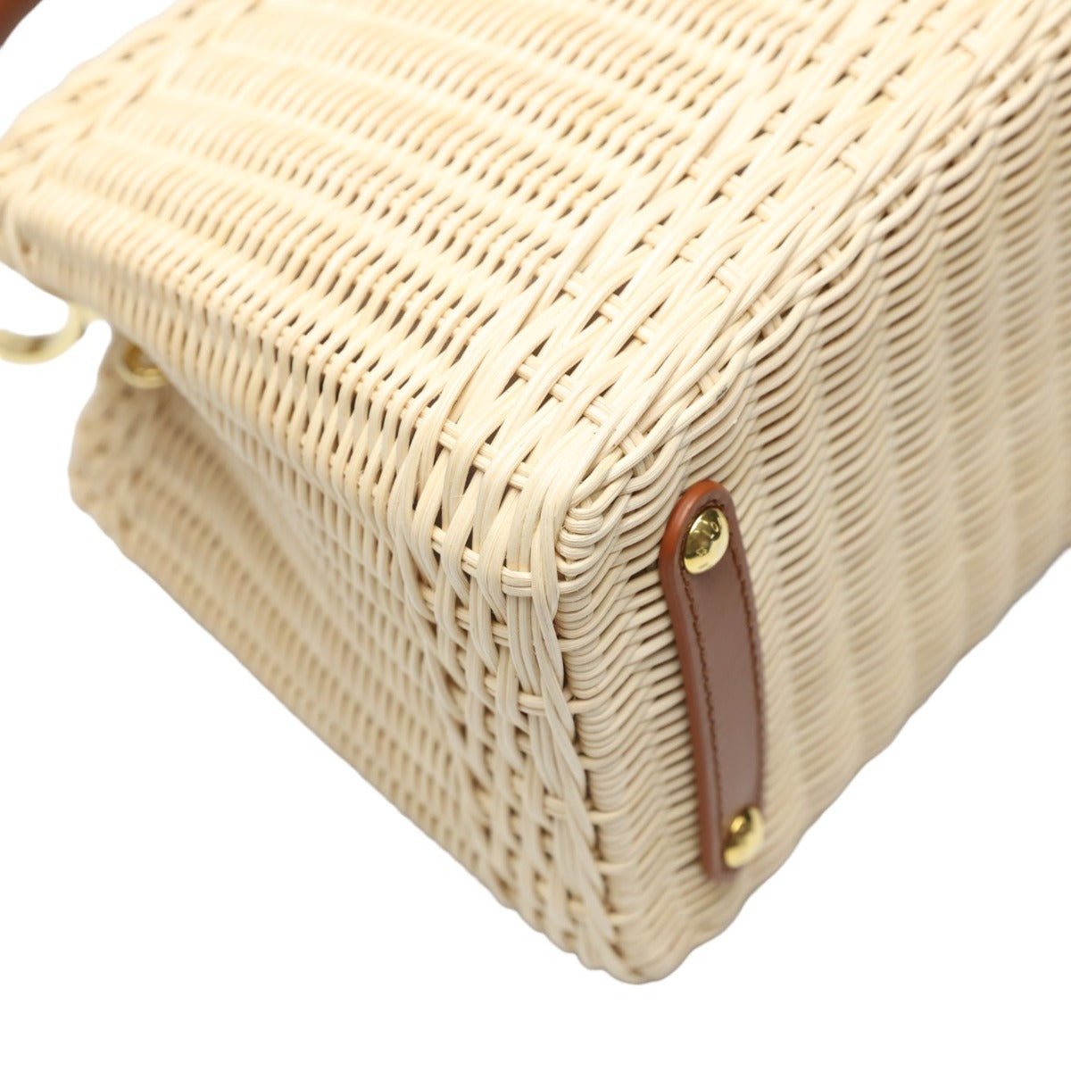 LOUIS VUITTON Shoulder Bag M22173 Brown x beige Capusine BB Leather x Rattan Women Used | AlmaBagz - Image 6