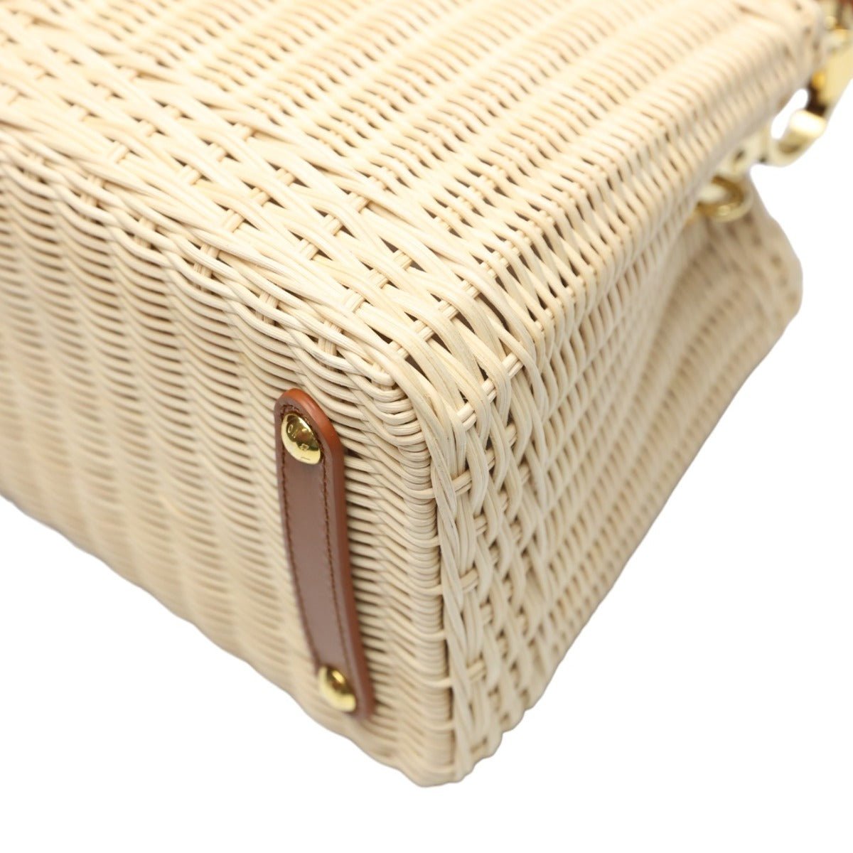 LOUIS VUITTON Shoulder Bag M22173 Brown x beige Capusine BB Leather x Rattan Women Used | AlmaBagz - Image 7