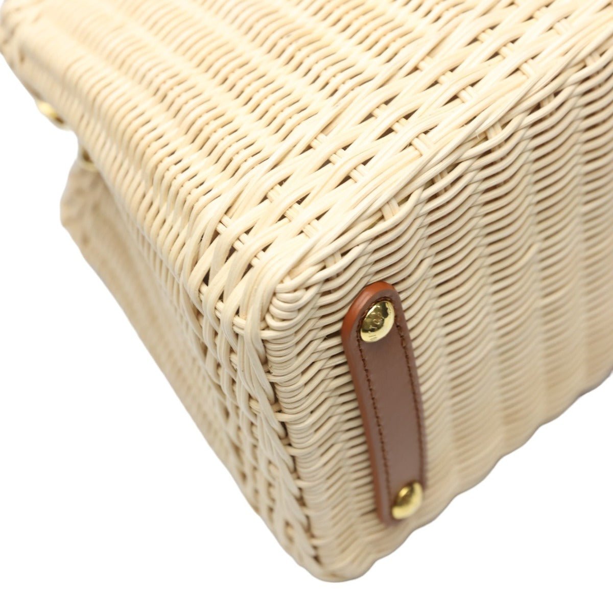 LOUIS VUITTON Shoulder Bag M22173 Brown x beige Capusine BB Leather x Rattan Women Used | AlmaBagz - Image 8