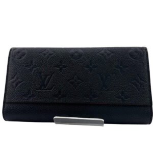 LOUIS VUITTON Long Wallet Purse M62125 Monogram Ann Platt Marine Rouge Portefeuille Sarah Ann Platt Coin purse with Card Case Women Used | AlmaBagz