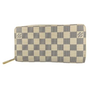 LOUIS VUITTON Long Wallet Purse N60019 Damier Azur Canvas white Zip Around Azur Zippy wallet unisex(Unisex) Used | AlmaBagz