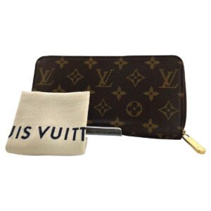 LOUIS VUITTON Long Wallet Purse M42616 Monogram canvas Brown Zip Around Monogram Zippy wallet mens(Unisex) Used | AlmaBagz