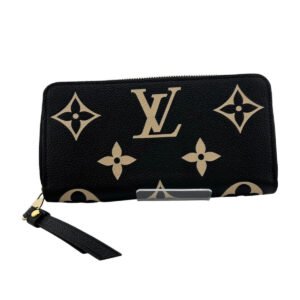 LOUIS VUITTON Long Wallet Purse M80481 Monogram Ann Platt Black beige Ann Platt Zippy wallet | AlmaBagz