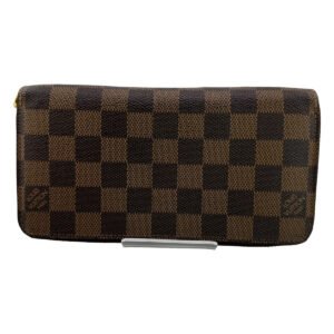 LOUIS VUITTON Long Wallet Purse N60015 Damier canvas, leather Brown Zip Around Damier Zippy wallet old model Women(Unisex) Used | AlmaBagz