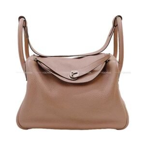 HERMES Shoulder bag Lindy 30 Glycine Taurillon Clemence Silver HW Stamp T | AlmaBagz