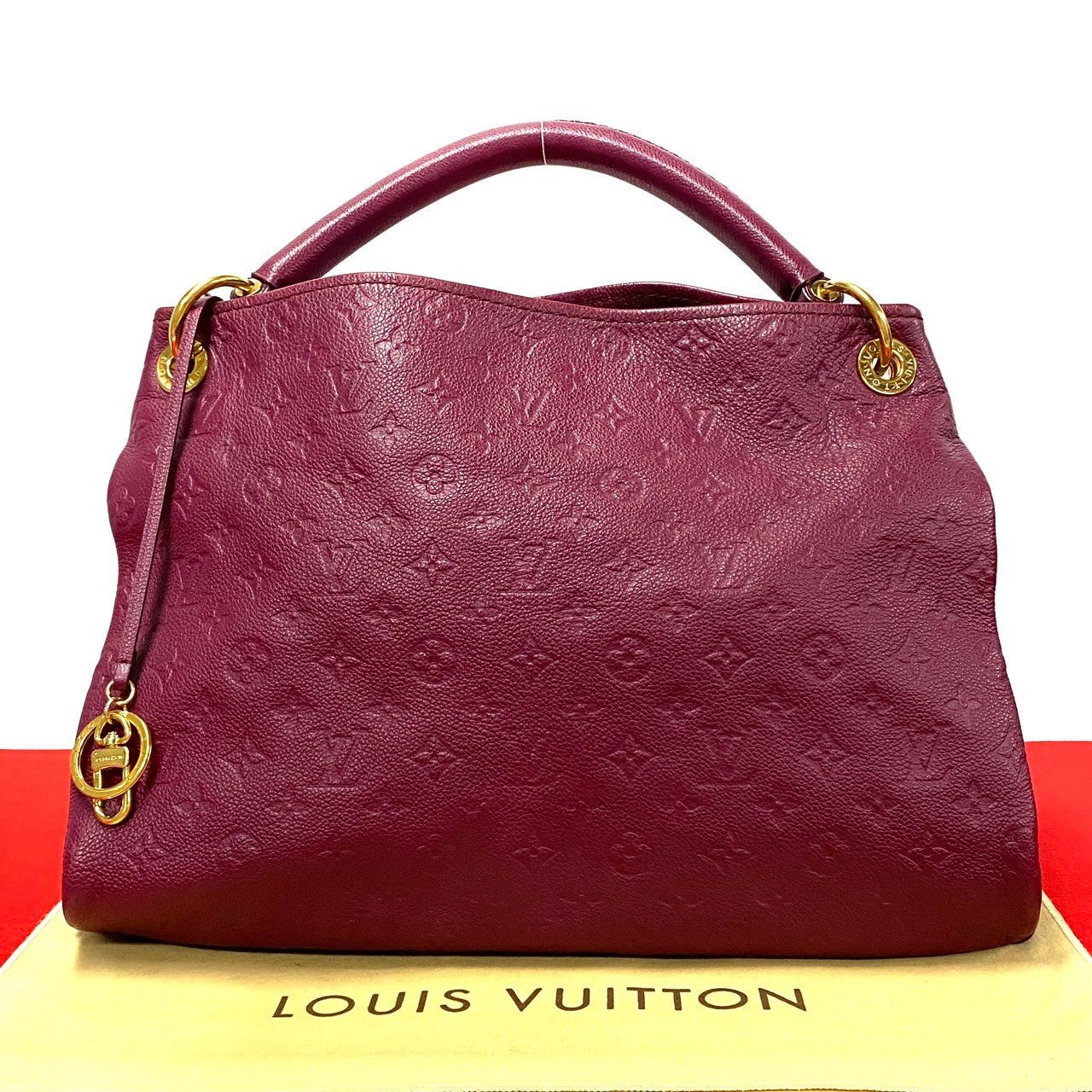 LOUIS VUITTON Shoulder Bag leather wine-red Monogram Ann Platt Artsy | AlmaBagz - Image 9