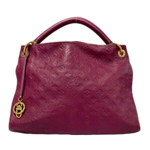 LOUIS VUITTON Shoulder Bag leather wine-red Monogram Ann Platt Artsy | AlmaBagz