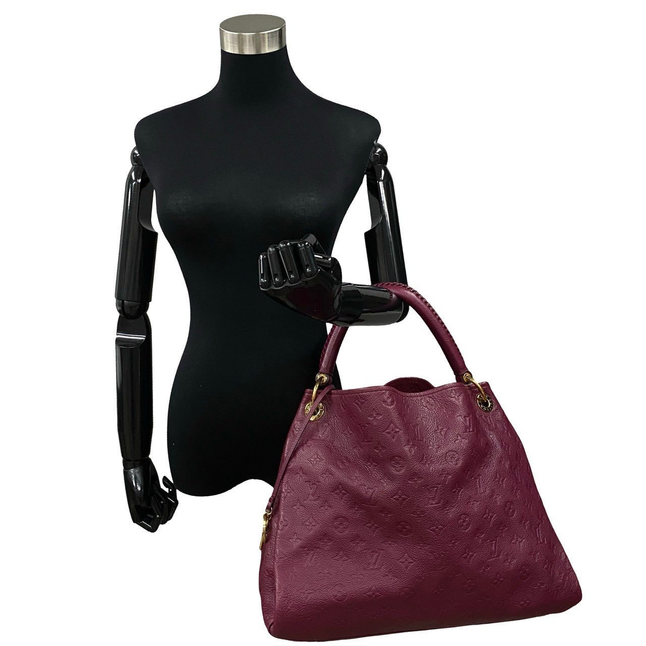 LOUIS VUITTON Shoulder Bag leather wine-red Monogram Ann Platt Artsy | AlmaBagz - Image 2