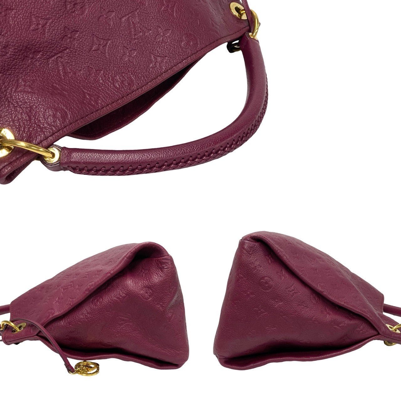 LOUIS VUITTON Shoulder Bag leather wine-red Monogram Ann Platt Artsy | AlmaBagz - Image 5