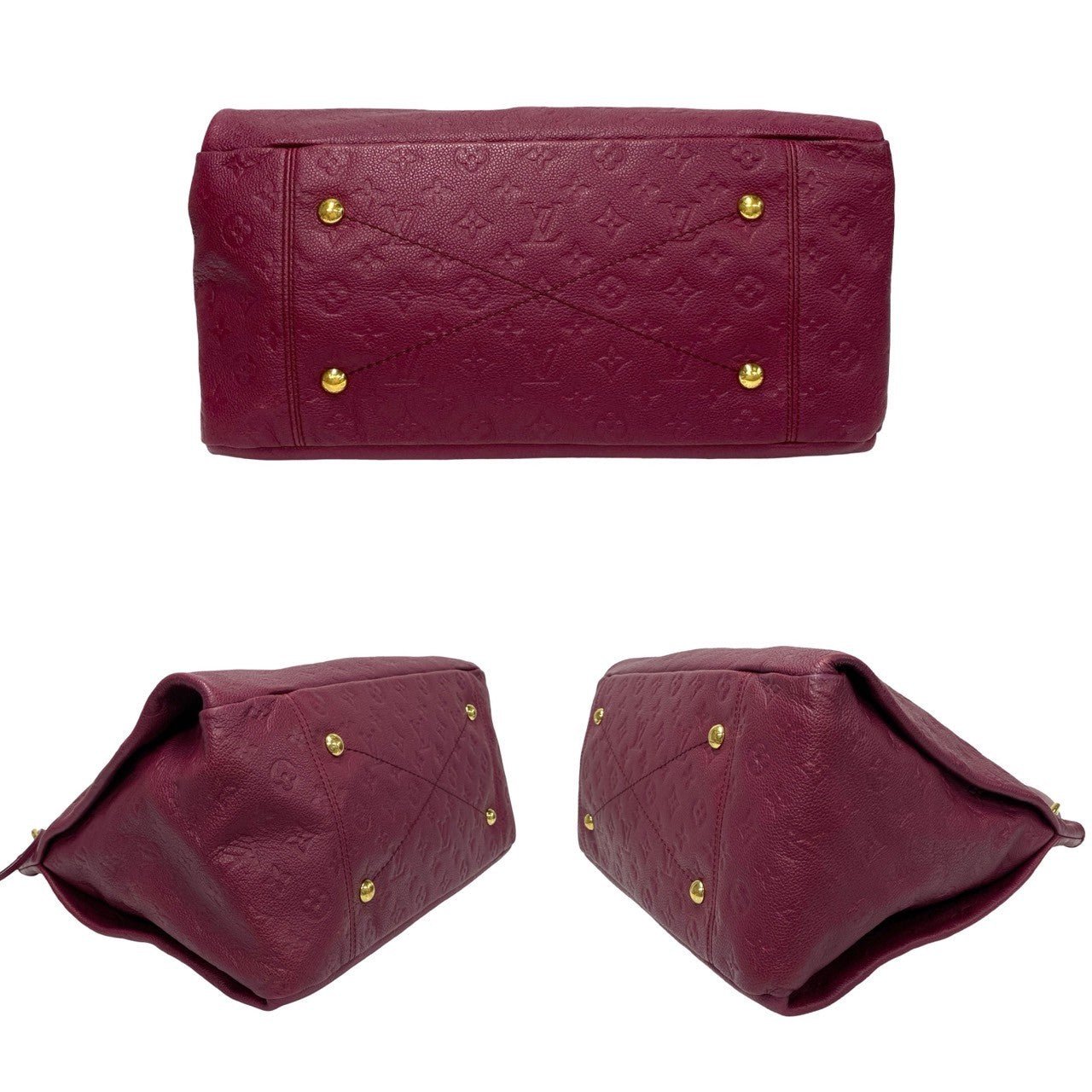 LOUIS VUITTON Shoulder Bag leather wine-red Monogram Ann Platt Artsy | AlmaBagz - Image 6