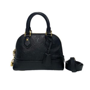 LOUIS VUITTON Handbag leather black Monogram Unplant | AlmaBagz