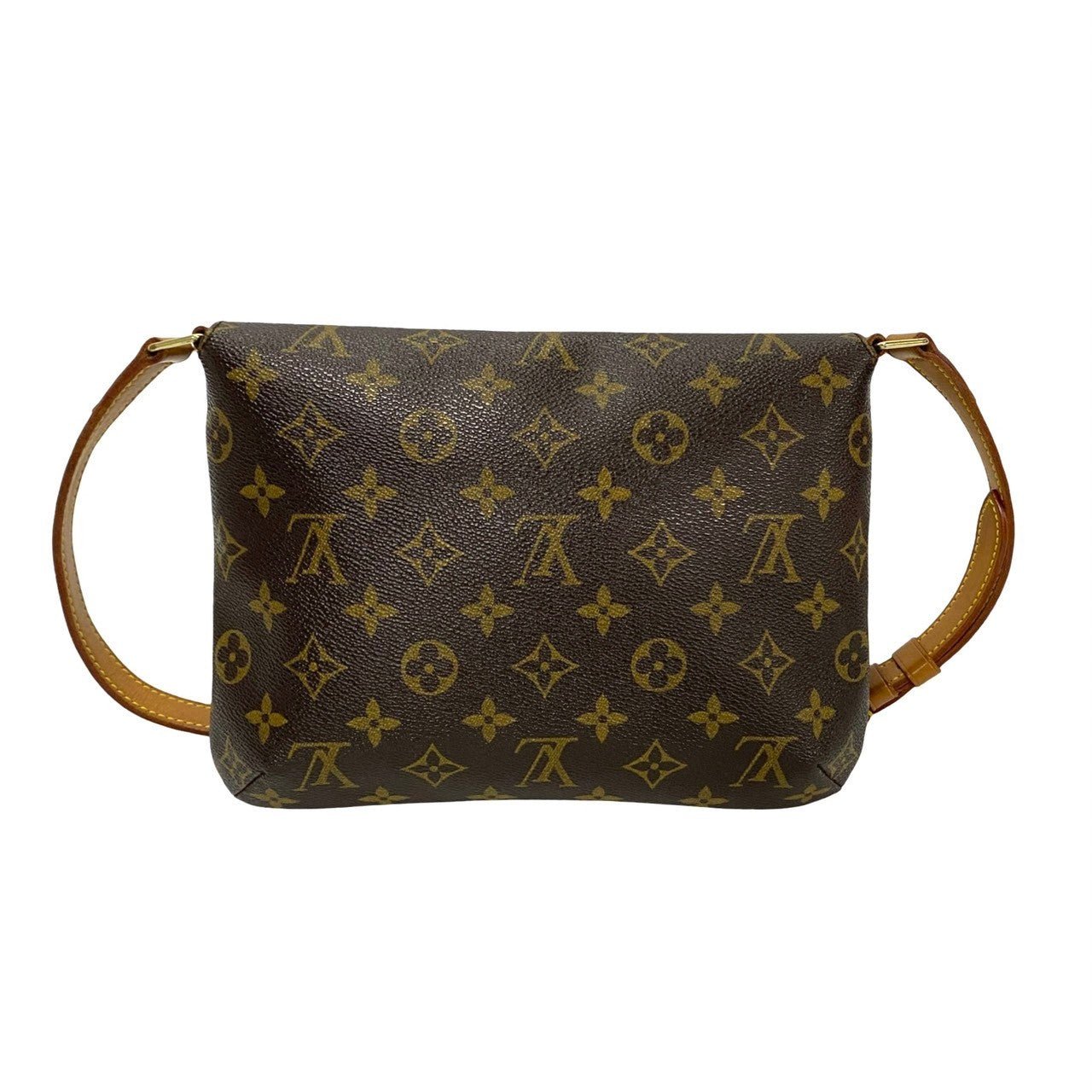 LOUIS VUITTON Shoulder Bag leather Brown Musette tango | AlmaBagz