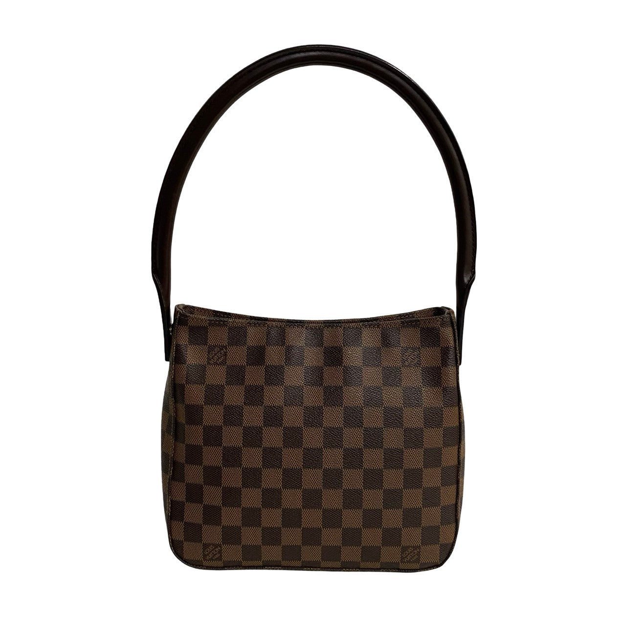 LOUIS VUITTON Shoulder Bag leather Brown Damier Looping MM | AlmaBagz