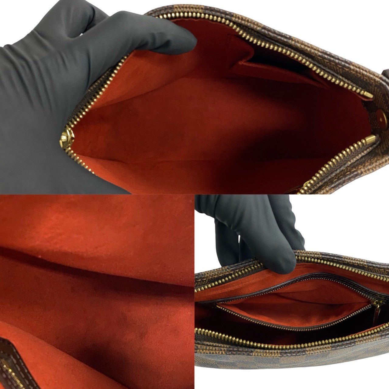 LOUIS VUITTON Shoulder Bag leather Brown Damier Looping MM | AlmaBagz - Image 8