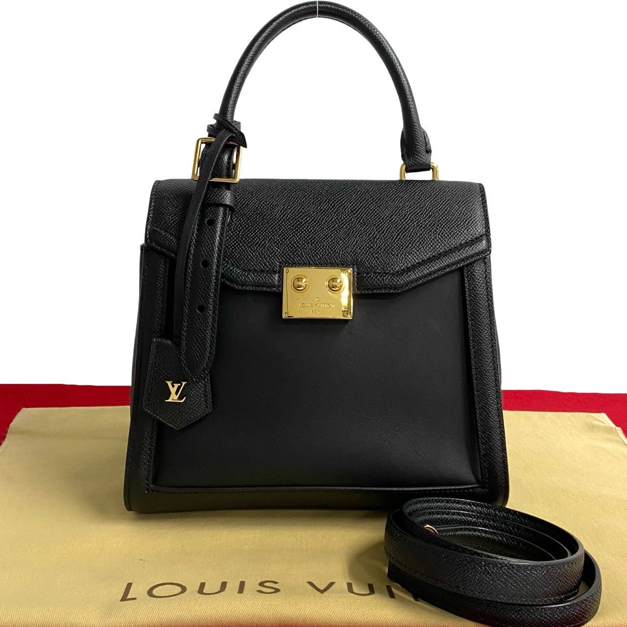 LOUIS VUITTON Shoulder Bag leather black Arc PM | AlmaBagz - Image 10