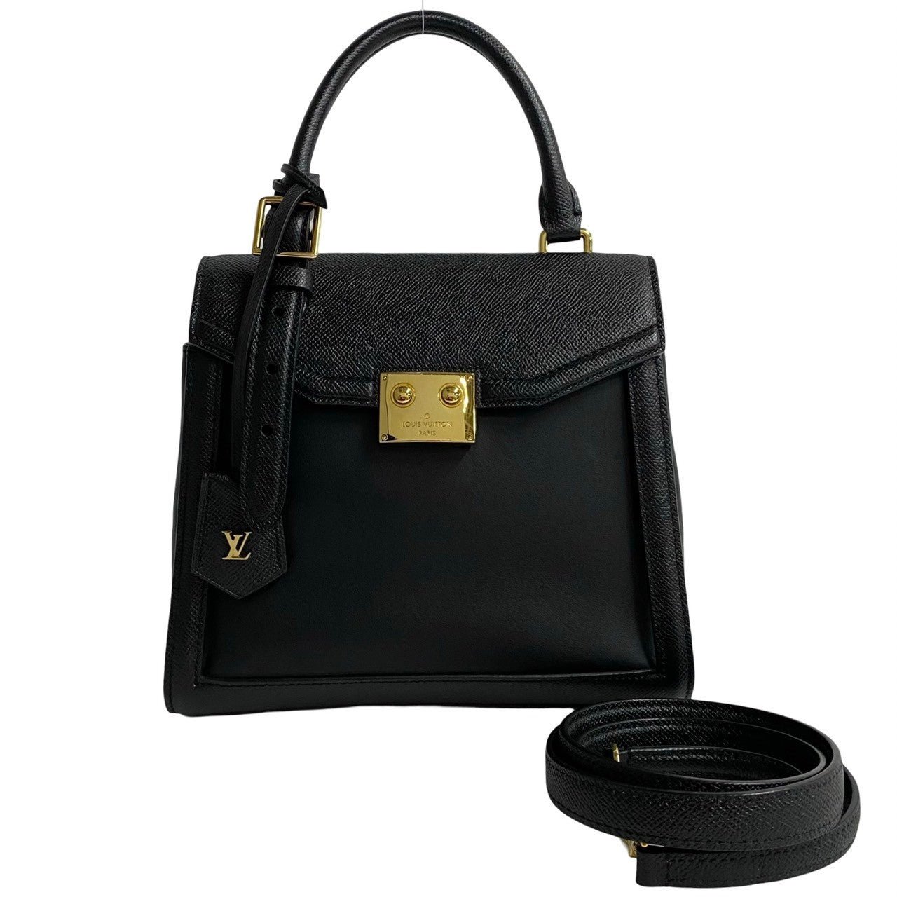 LOUIS VUITTON Shoulder Bag leather black Arc PM | AlmaBagz