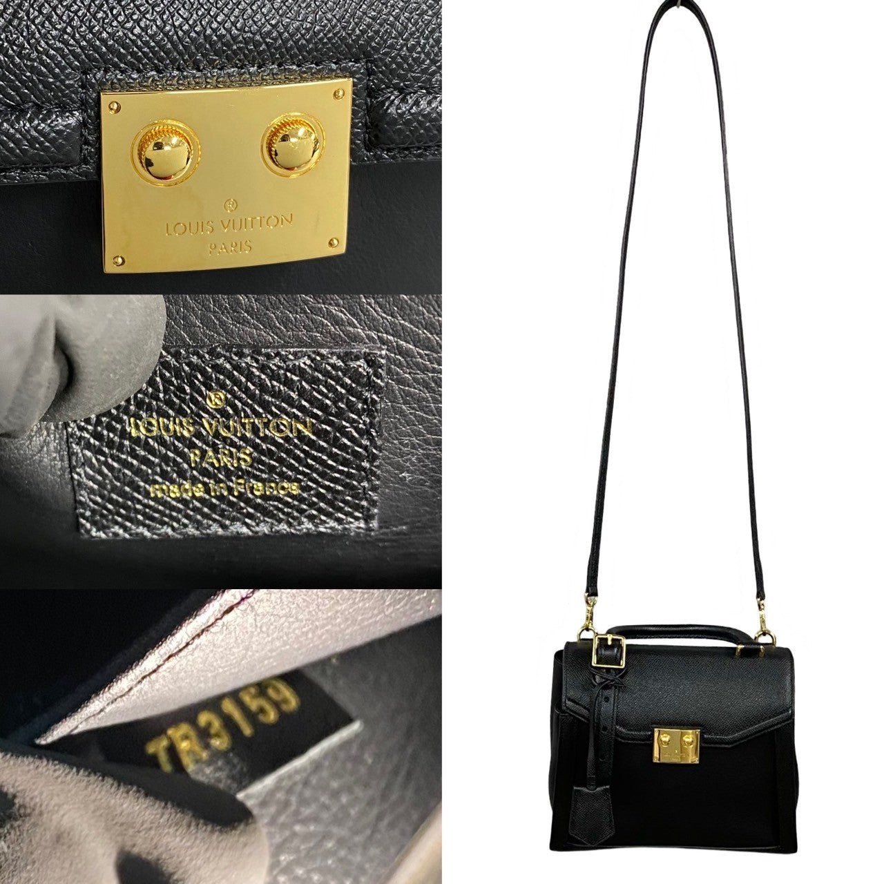 LOUIS VUITTON Shoulder Bag leather black Arc PM | AlmaBagz - Image 3