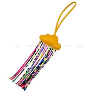 HERMES bag charm Petit H Cloud Nuage Fringe Jaune d'Or Agneau Milo/Silk | AlmaBagz