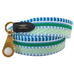 HERMES shoulder strap Bandouliere 25mm 105cm Sangles Caval Vertpale/Vertfiz/Black Toile H/Veau Swift Silver HW Stamp | AlmaBagz