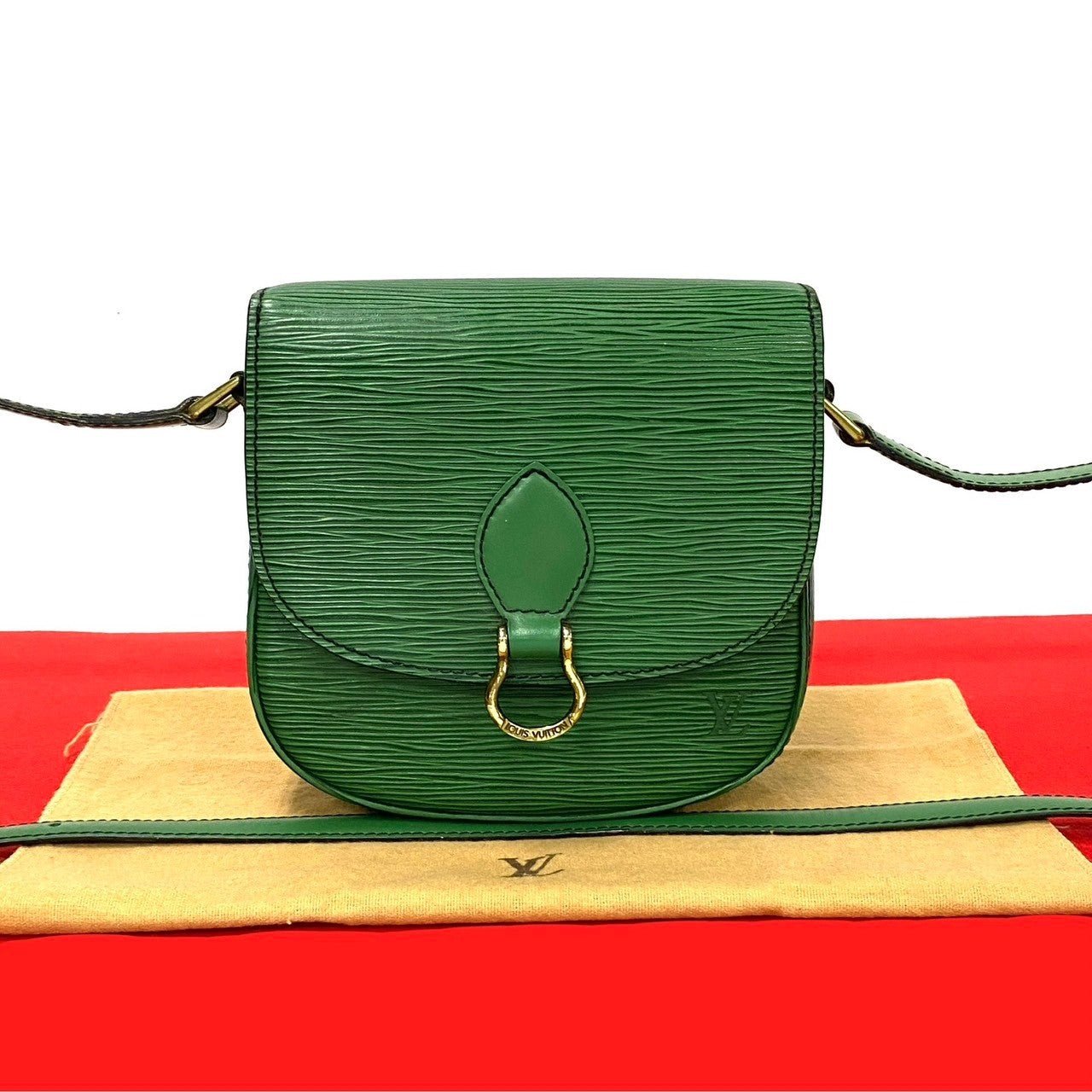 LOUIS VUITTON Shoulder Bag Epi Leather green Epi Mini Saint-Cloud | AlmaBagz - Image 10