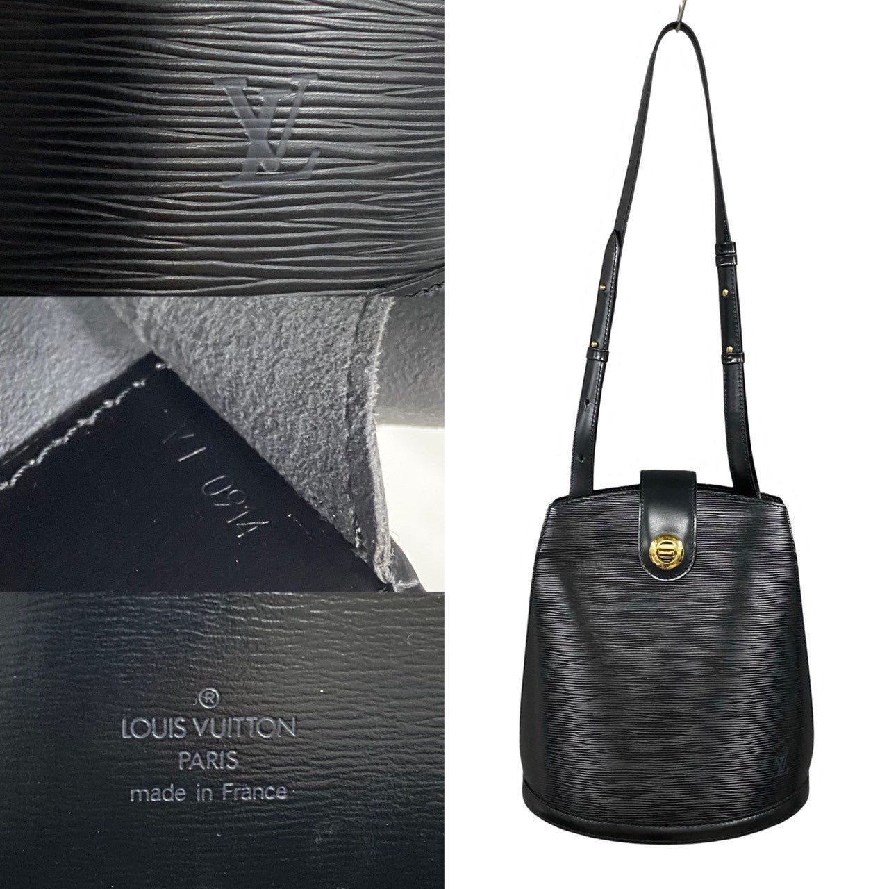 LOUIS VUITTON Shoulder Bag leather black Epi Cluny | AlmaBagz - Image 3