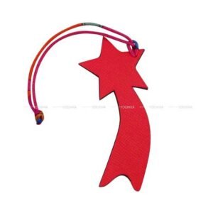 HERMES bag charm petit H "Etoile filante" Bougainvillier/Malachite Veau Epsom/Veau Togo/Silk100% | AlmaBagz