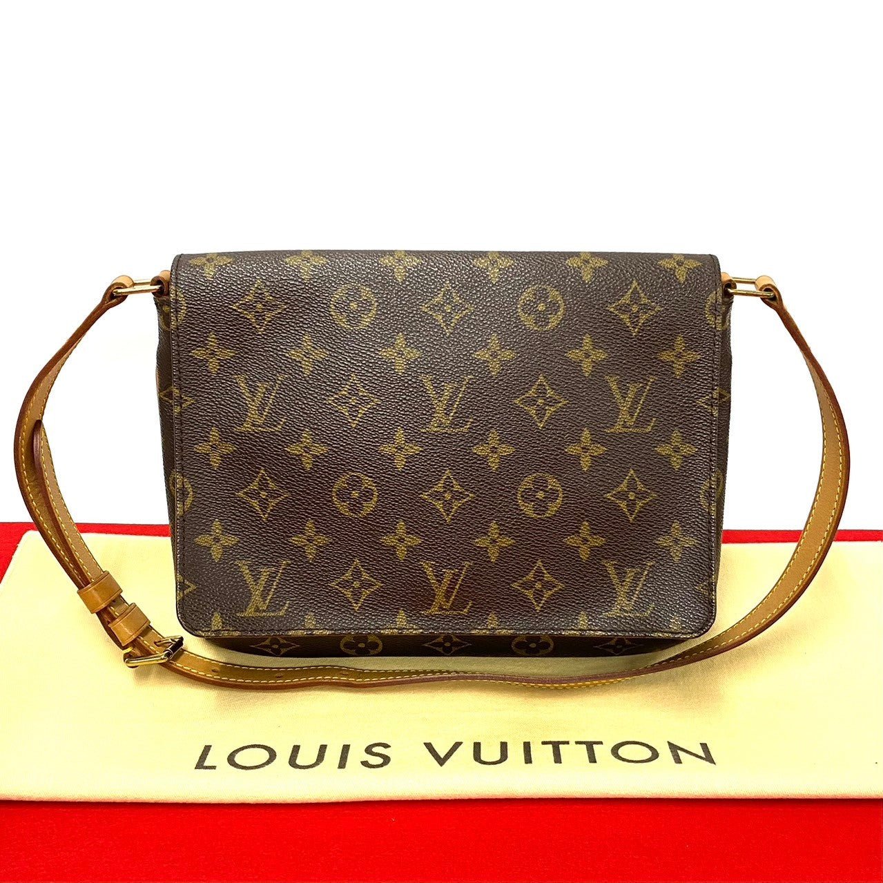 LOUIS VUITTON Shoulder Bag leather Brown Monogram Musette tango | AlmaBagz - Image 10