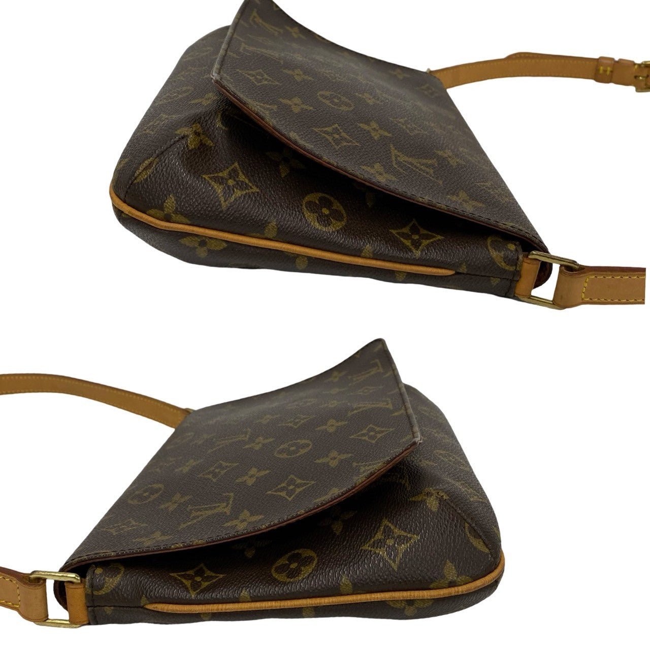 LOUIS VUITTON Shoulder Bag leather Brown Monogram Musette tango | AlmaBagz - Image 5