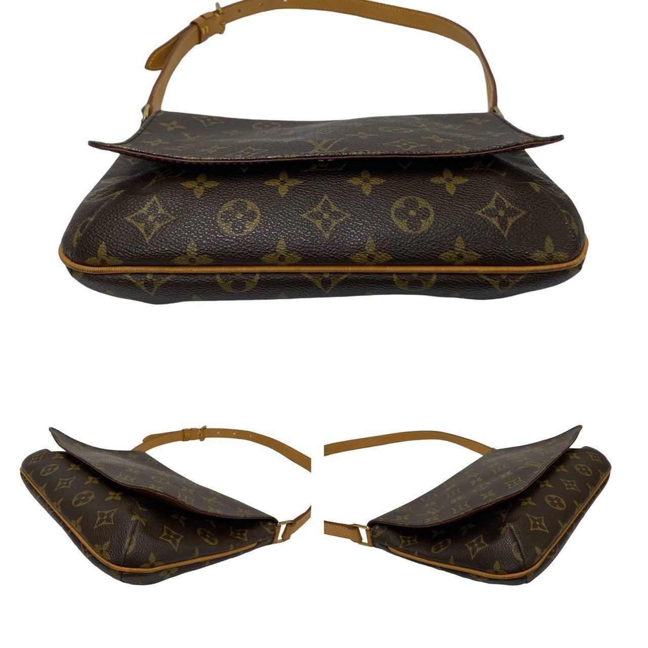 LOUIS VUITTON Shoulder Bag leather Brown Monogram Musette tango | AlmaBagz - Image 7