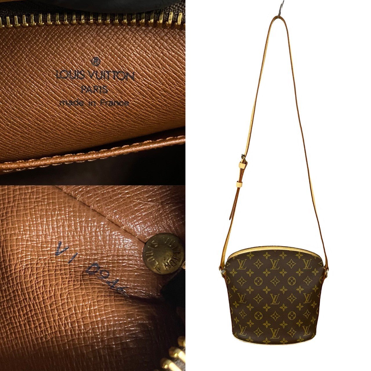 LOUIS VUITTON Shoulder Bag leather Brown Monogram Drouot | AlmaBagz - Image 3