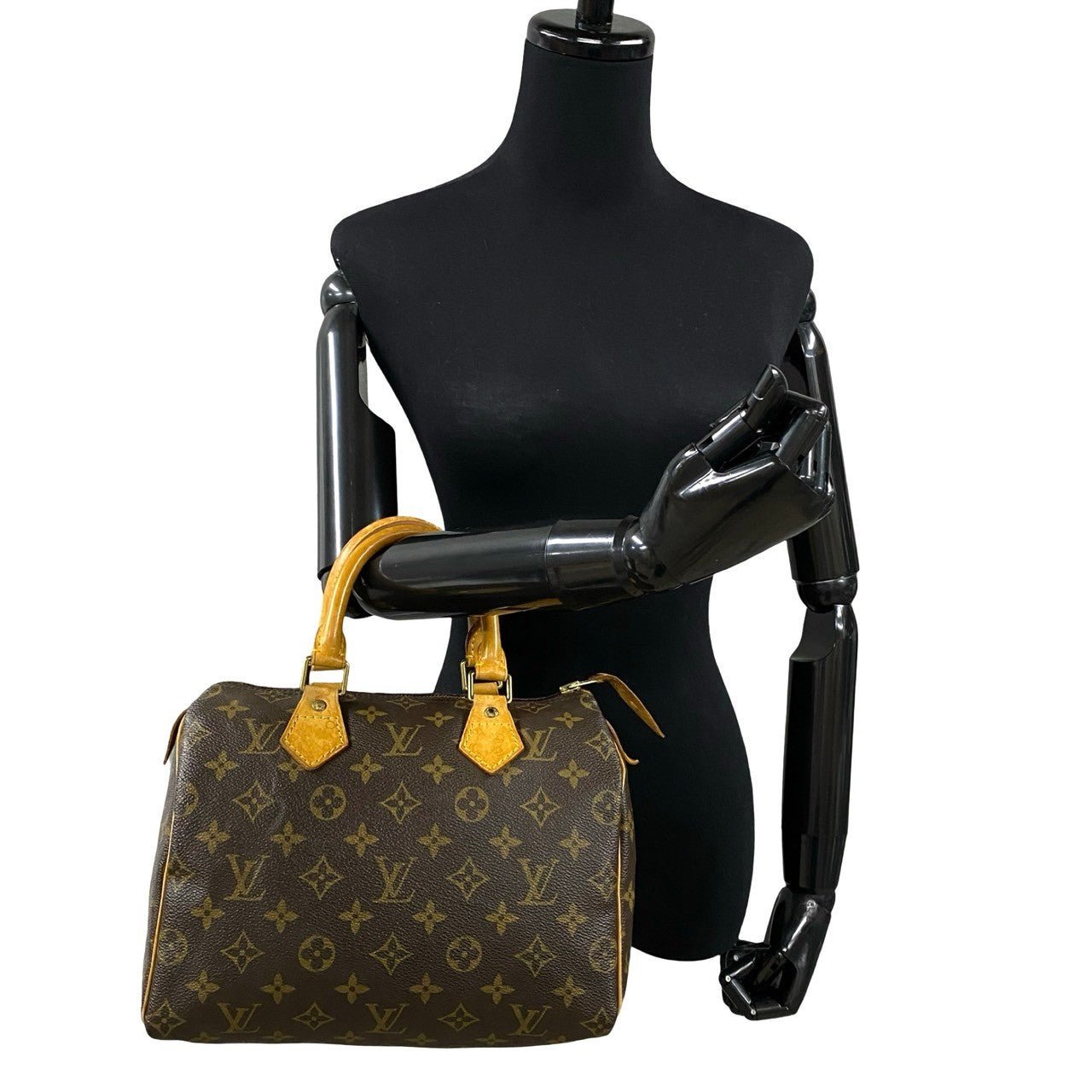 LOUIS VUITTON Boston Duffel bag leather Brown Monogram Speedy 25 | AlmaBagz