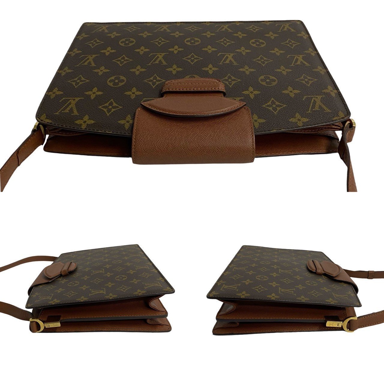 LOUIS VUITTON Shoulder Bag leather Brown Monogram Kurcell | AlmaBagz - Image 5