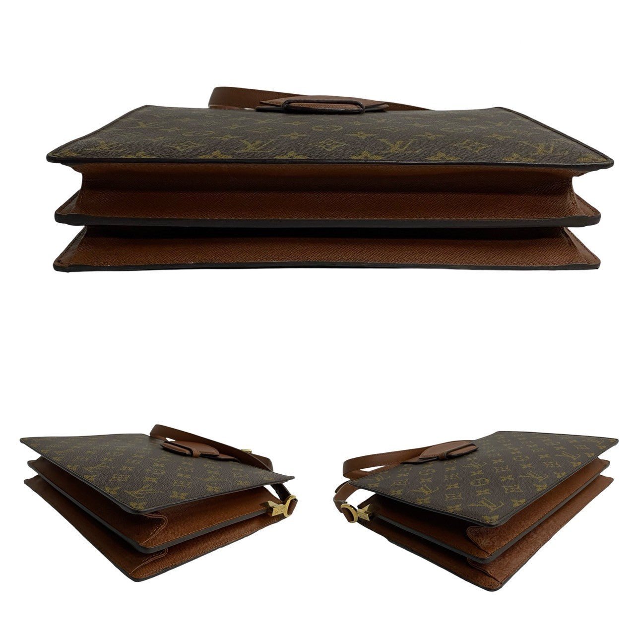 LOUIS VUITTON Shoulder Bag leather Brown Monogram Kurcell | AlmaBagz - Image 6