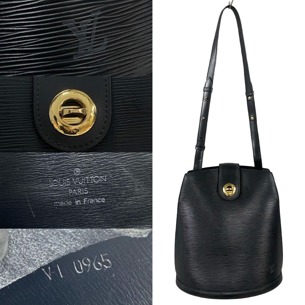 LOUIS VUITTON Shoulder Bag Epi Leather black Epi Cluny | AlmaBagz - Image 3