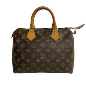 LOUIS VUITTON Boston Duffel bag leather Brown Monogram Speedy 25 | AlmaBagz
